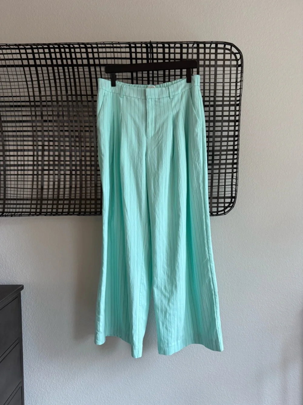 Anthropologie The Avery Pinstripe Wide-Leg Trousers by Maeve - Picture 2 of 7